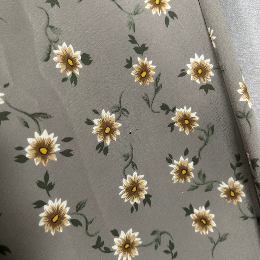 Rampage Vintage 90s Daisy Floral Halter Maxi Dress Grey Made in USA Small - Picture 10 of 13